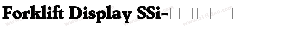 Forklift Display SSi字体转换
